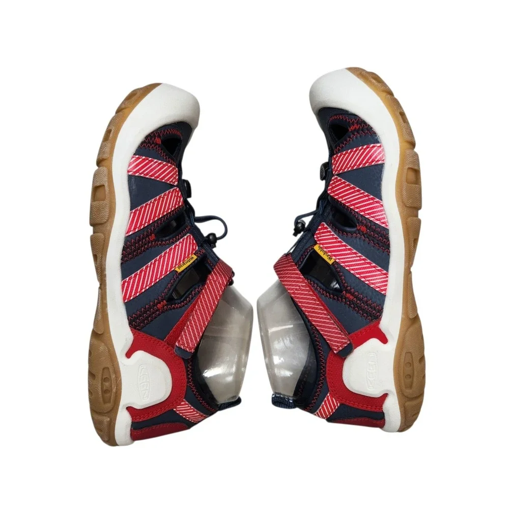 Size 7 Keen Newport H2 Kids Red White Blue Sandals Boys Girls (NOT FOR TODDLERS)